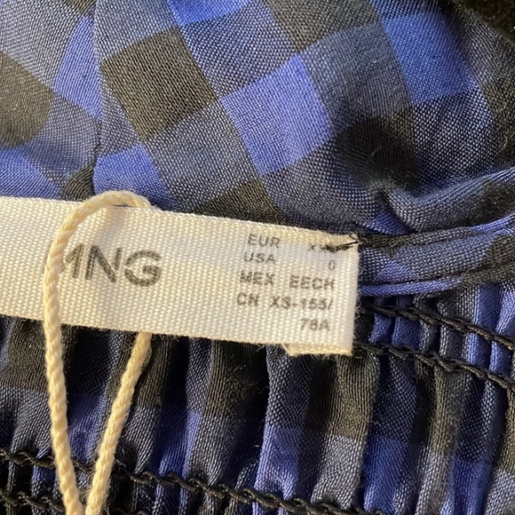 Mango Check Baby Doll Neck Dress, XS - Picture 9 of 9